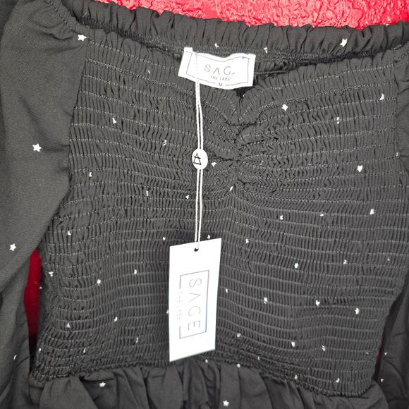 NWT Sage The Label Astrology Cropped Long Sleeve Top - Medium - Picture 6 of 6